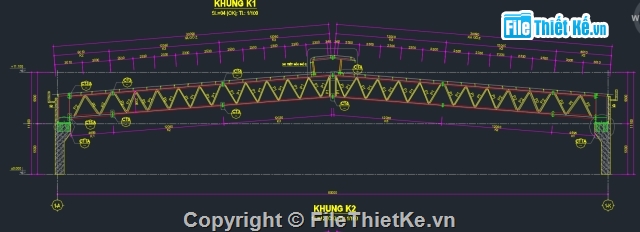 nhà thép,khung thép zamil,vượt nhịp 60m,kèo thép vượt nhịp lớn